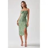Hiccups for Kids Helfloralmönstrad Bodycon Midiklänning med Slits