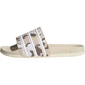 Adidas Pantolette 'Adilette' ljusbeige / choklad / mocka / vit