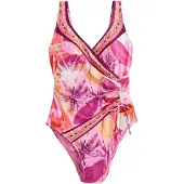 Next Shapingbaddräkt orange / rosa / magenta / vit