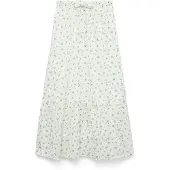 Vero Moda Kjol 'VMTRINE' marinblå / ljusblå / oliv / vit