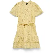 Vero Moda Sommarklänning 'VMTrine' pastellgul / oliv / syrén