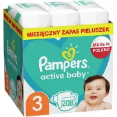 Pampers Active Baby str. 3, 6-10 kg, 208 st.