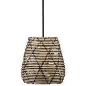 PR Home Lollo utomhuslampa, naturlig rottinglook, Ø 28 cm, Brun / rost, Syntetmaterial