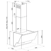 Silverline SL 3490-80 HV MILANO Väggmonterad Spiskåpa - 80 cm - Vit