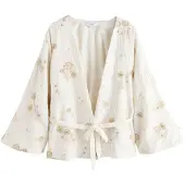 Next Kimono ecru / guld / pastellrosa
