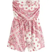 Next Jumpsuit kräm / rosa / mörkröd