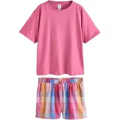 Next Kort pyjamas blå / lila / orange / rosa