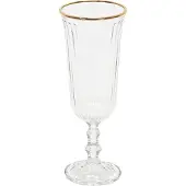 Eh Excellent Houseware Excellent Houseware präglade champagneglas med guldkant, 120 ml