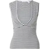 Weekday Topp 'Pia' antracit / vit