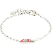 Diesel Armband röd / silver