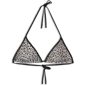 HUGO Triangle bikini top with stacked logos