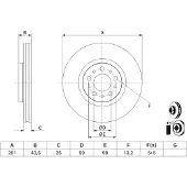 Bosch Bromsskiva 0 986 479 J45, 1 Stycke