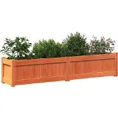 vidaXL Odlingslåda vaxbrun 150x31x31 cm massiv furu