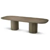 Eichholtz Glenmont matbord silverstone oak veneer