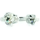 Caroline Svedbom Amelia ring rhodium crystal