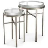 Eichholtz Hoxton sidobord borstat stål 2-set