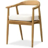Eichholtz Beale matstol teak flores off-white