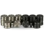 Authentic Models Checkers Set svart / silver