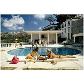 Slim Aarons Poolside Backgammon