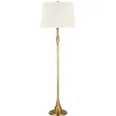 Visual Comfort Romero golvlampa antik mässing/linne