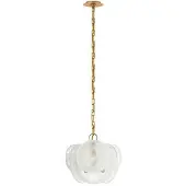 Visual Comfort Loire Petite takkrona guld/vitt glas