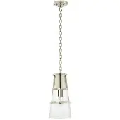 Visual Comfort Robinson takpendel nickel/klarglas M