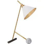 Visual Comfort Cleo bordslampa brons/vit