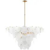 Visual Comfort Loire takkrona guld/vitt glas XL