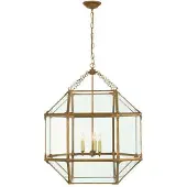 Visual Comfort Morris taklampa Gilded Iron/klarglas L