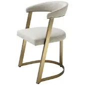 Eichholtz Dexter matstol beige/natur mässing