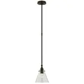 Visual Comfort Parkington 9" takpendel brons/klarglas