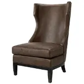 Artwood Reed skinnfåtölj chocolate brown