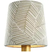 Visual Comfort Schumacher 5" lampskärm taupe abstract leaf empire