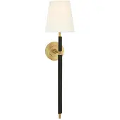 Visual Comfort Bryant Wrapped vägglampa antik mässing/läder