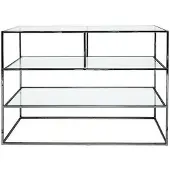 Ruth & Joanna Shelby konsolbord svart krom