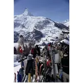Slim Aarons Zermatt Skiing