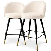 Eichholtz Cooper barstolar bouclé cream 2-set
