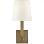 Visual Comfort Square Tube vägglampa antik mässing