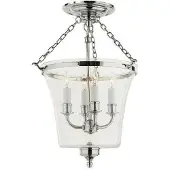 Visual Comfort Sussex Bell Jar taklampa nickel