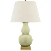 Visual Comfort Gourd Form bordslampa Celadon