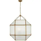 Visual Comfort Morris taklampa Gilded Iron/frostat glas L