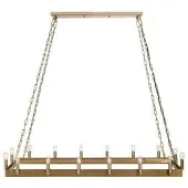 Artwood Crown Rectangular taklampa antik mässing