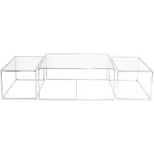 Ruth & Joanna Three set table - satsbord krom låg