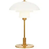 Visual Comfort Whitman skrivbordslampa antik mässing/vit
