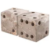 Eichholtz Visa tärning dekoration brown marble 2-set