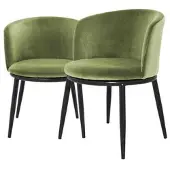 Eichholtz Filmore matstolar cameron light green 2-pack