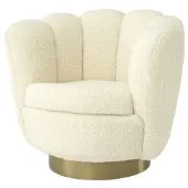 Eichholtz Mirage swivel fåtölj faux shearling