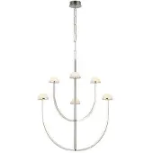 Visual Comfort Pedra takkrona dubbel nickel L