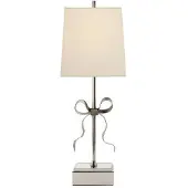 Visual Comfort Ellery Gros-Grain Bow bordslampa nickel