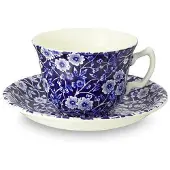 Burleigh Blue Calico tekopp med fat